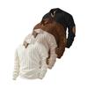 Men's Color-Block Long Sleeve Sweater, Loose Fit Casual Retro V-Neck with Collar, Thick Warm Top