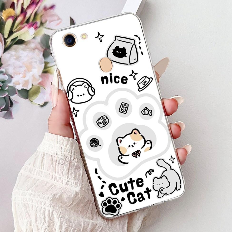 Clear Casing For Oppo F5 CPH1723 CPH1727 Cover For Oppo F5 Youth Case CPH1725 Luxury Butterfly Love Fashion Cool Lion Painted