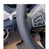 Black PU Faux Leather Steering Wheel Cover for Mercedes Benz C180 C200 C260 C300 B200 E200 E300 CLS260 CLS300 GLC260 GLC300 A180