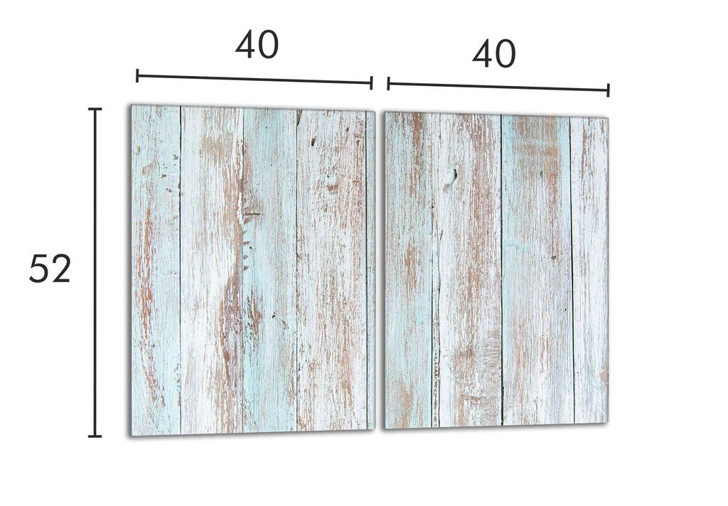 Pannello protettivo in vetro per piano cottura 2x40x52 Legno