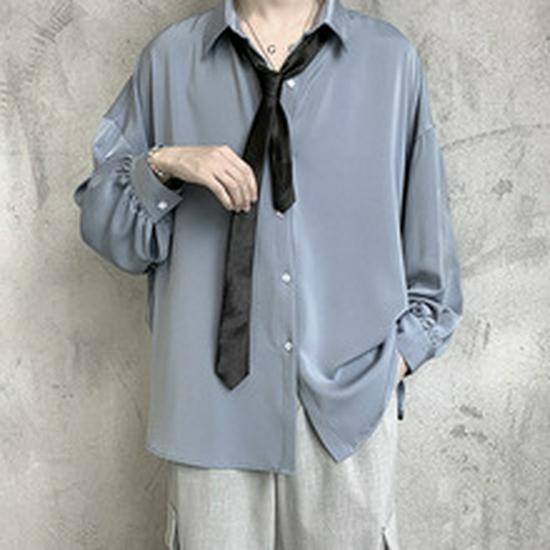 Striped Summer Knit Elastic Polo - Loose Fit Short Sleeve Shirt