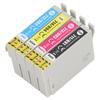 4 Pcs Ink Cartridge Black Cyan Magenta Yellow High Page Capacity Printer Cartridge for Stylus D78 D92 D120 DX4000 DX4050