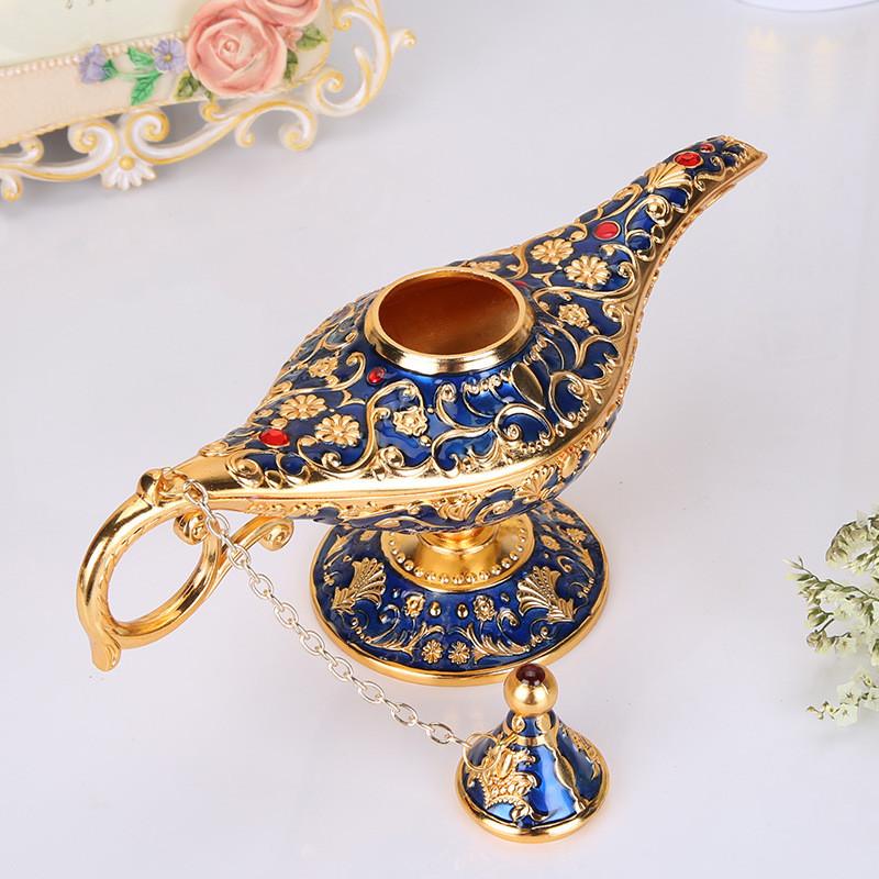 Lampada Magica di Aladdin Edizione da Collezione Metallo Vintage Decorazione per la Casa Regalo per Adulti