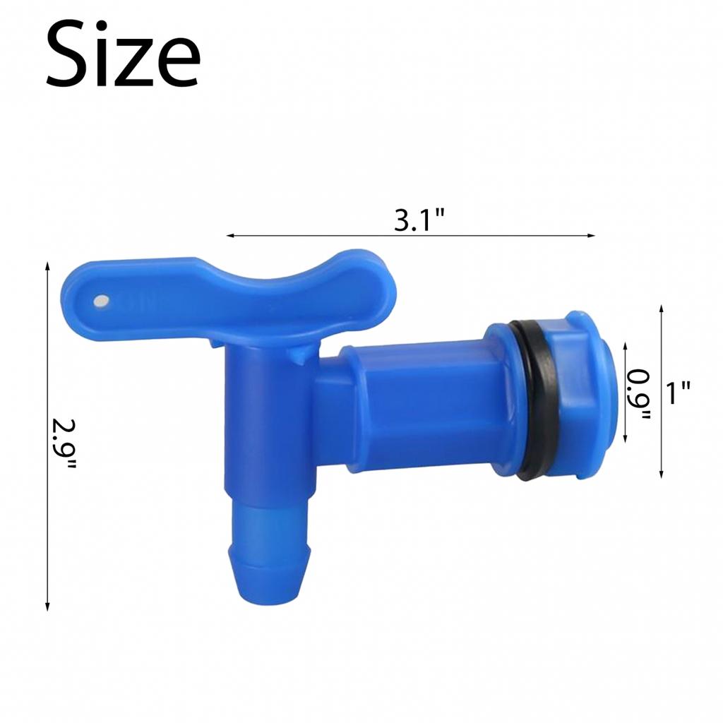 Water Butt Tap Faucet 25.4mm Thread Adaptor Beer Black