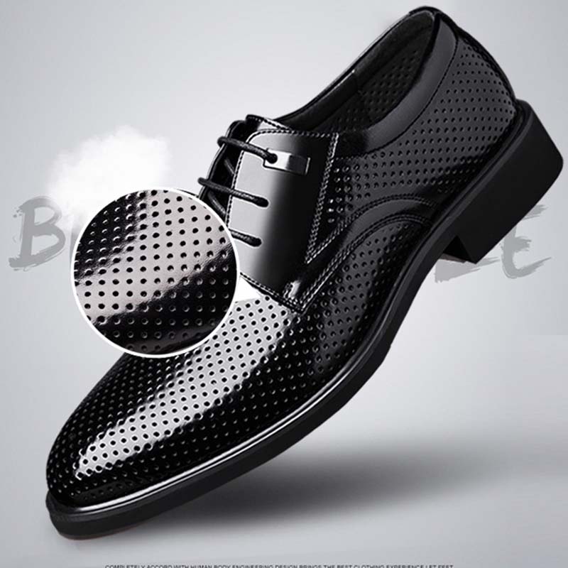 Frühling Große Größe Low-Top Herrenschuhe Herren Innen Erhöhte Formale Business Hohl Lederschuhe Herren Leder Hochzeitsschuhe Bräutigam Schuhe