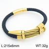 Personalized Steel Wire Nail Magnetic Buckle Bracelet, Niche Fashion Point Rivet Woven Leather Men's Bracelet 2026