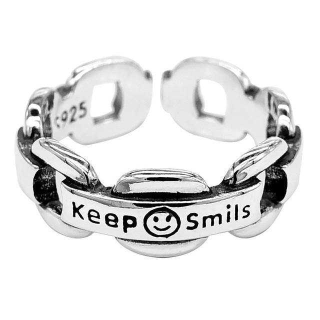 English Letter Ring Silver Color Metal Adjustable Opening Rings for Women Poker Alphabet Creative Finger Ring Men Trendy Jewelry