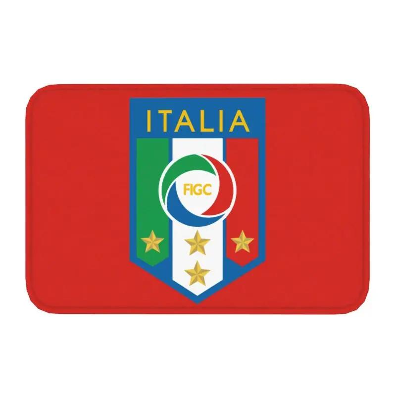 Italia Figc Mat Rug Carpet Anti-Slip Floor Mats Bedroom Italia Italy Figc World Champions 4 Stars Soccer Football Legends