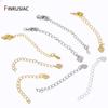 14/18K Gold Plated Brass Heart Tag Extension Chains Connectors For DIY Necklace Bracelet Jewelry Making Supplies Wholesale