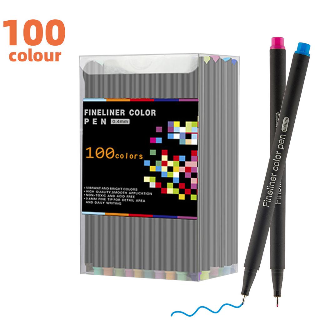 12/36/48/60/100 Colors Fineliner Color Pen Set 0.38mm Colored Sketch Drawing Pen Fine Point Marker Perfect for Journal Note Taking