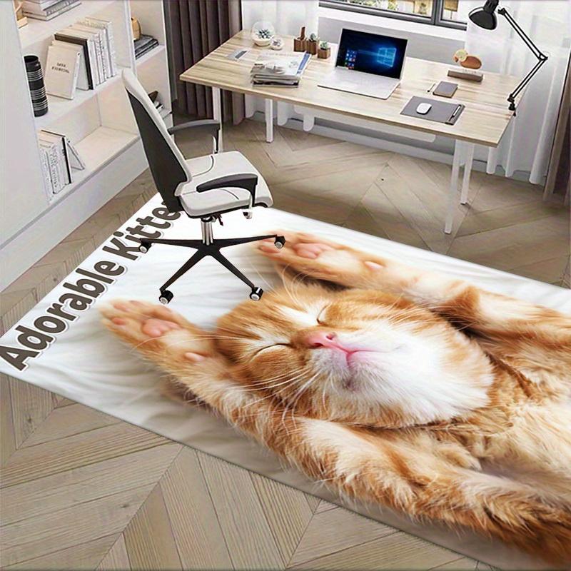 Office Carpet Adorable Kittens Sofa Rug, Under Chair Protective Blanket