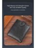 Men's Short PU Leather Wallet with Zipper, Buckle, and Multiple Card Slots