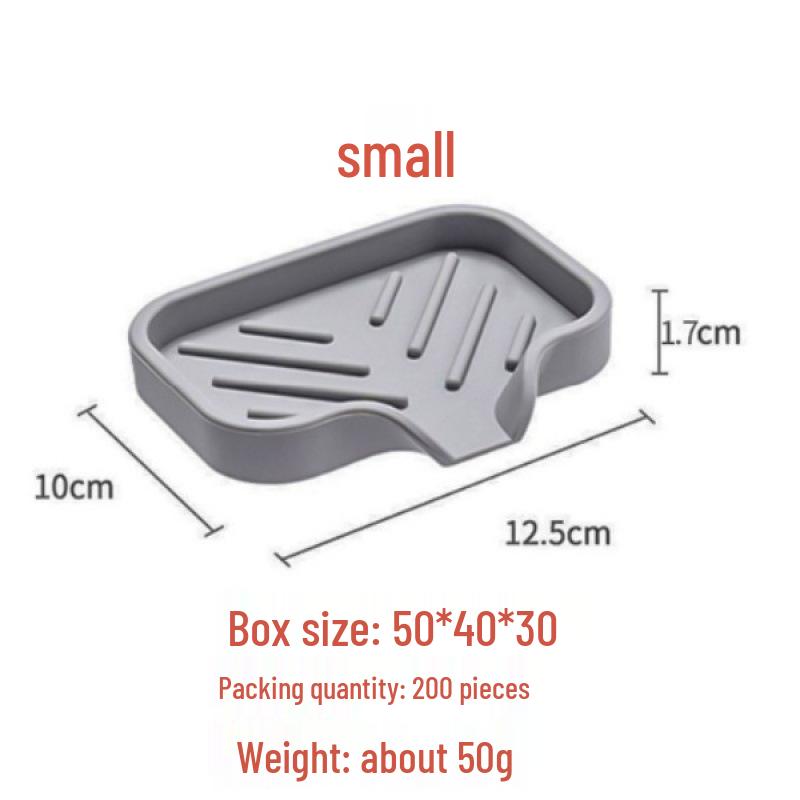 Japanese Style Silicone Soap Dish - Bathroom & Kitchen Drain Tray