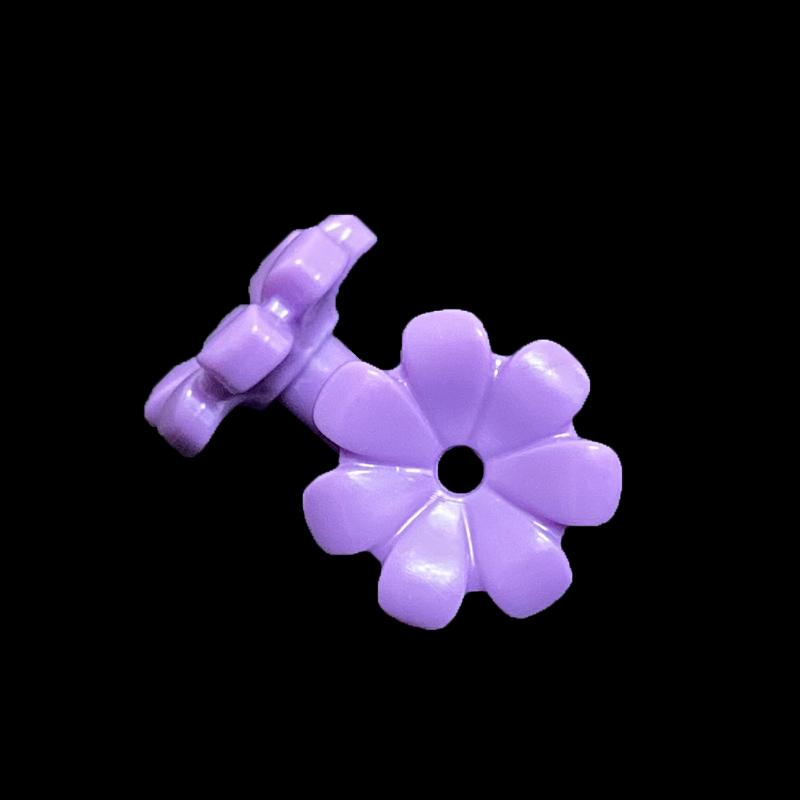 Moc 32606 Friends Attachments Flower featuring 7 Thick Petals & Pin City Street View Scene Constructing Blocks Bricks Compatible with