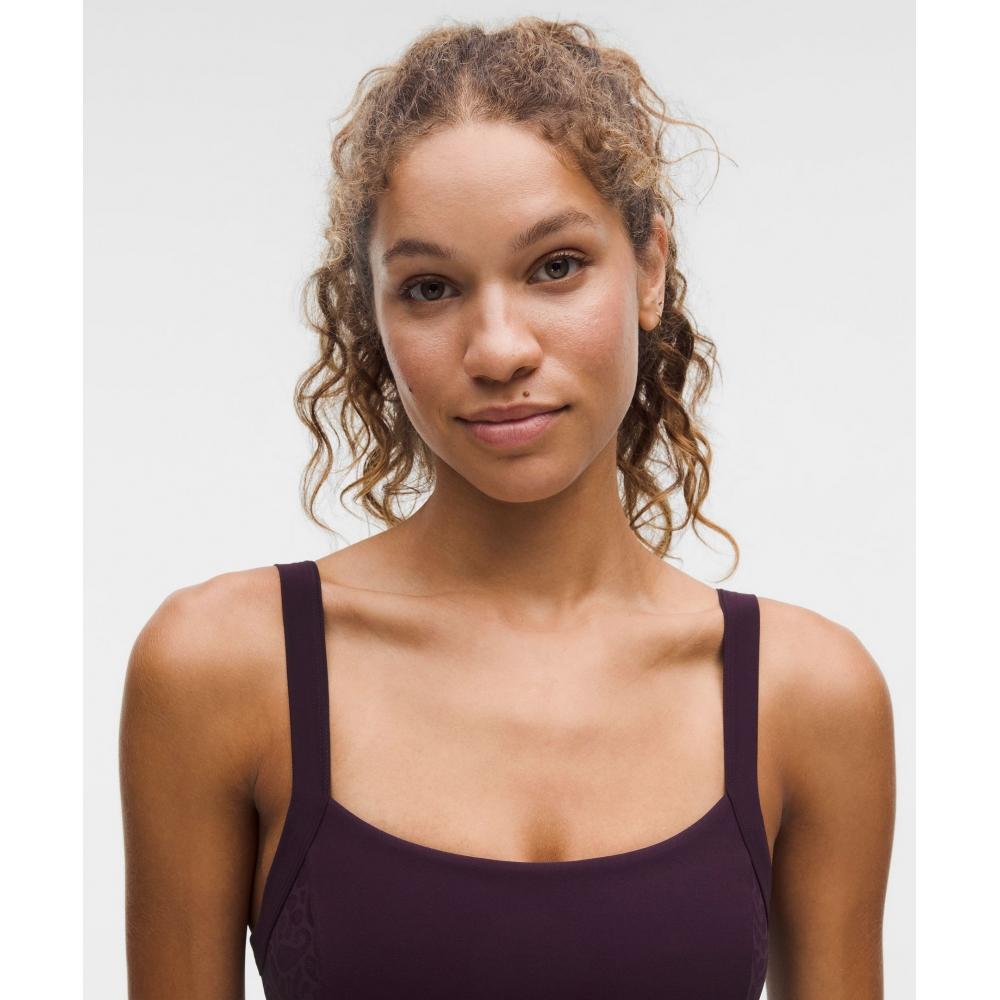 Lululemon Align  LaCe Panel Tank Top  Light Support  B C Cup BlaCk Plum