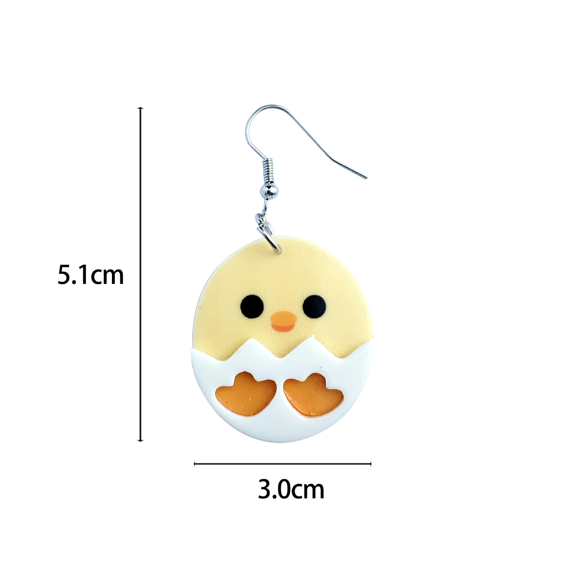 Easter Personality Cute Acrylic Earrings Simple Temperament Versatile Stud Earrings Earrings