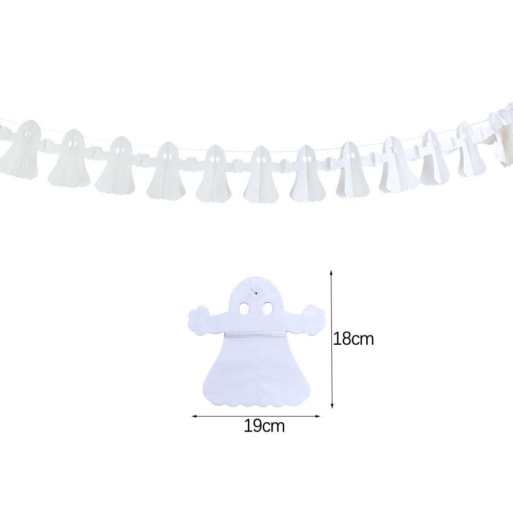 Ghost Ghost Paper Banner Bat Pumpkin Skull Pendant 7 Styles Halloween Paper Latte Art  Scene Layout