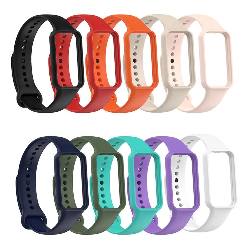 Silicone Strap For Huami Amazfit Band 7 Bracelet Watchband Accessories