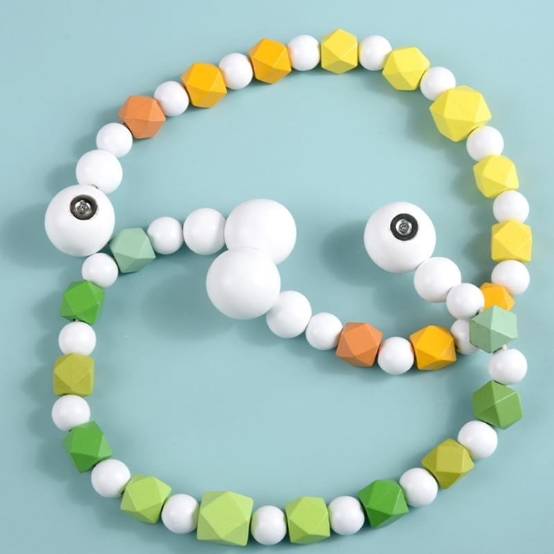 2Pcs No Tool Installation Curtain Holders Gradient Wooden Beads Magnetic Window Drapery Tiebacks Holdbacks Home Upgrades