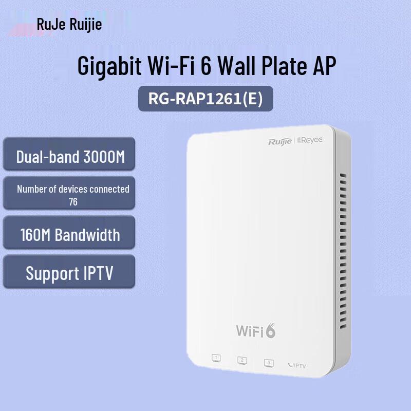 

Ruijie RG-RAP1261(E) WiFi 6 In-Wall Access Point