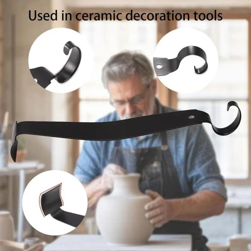 Pack of 2 Portable Stainless Steel Double Headed Pottery Tool Designs for Easy Ceramic Trimming Create