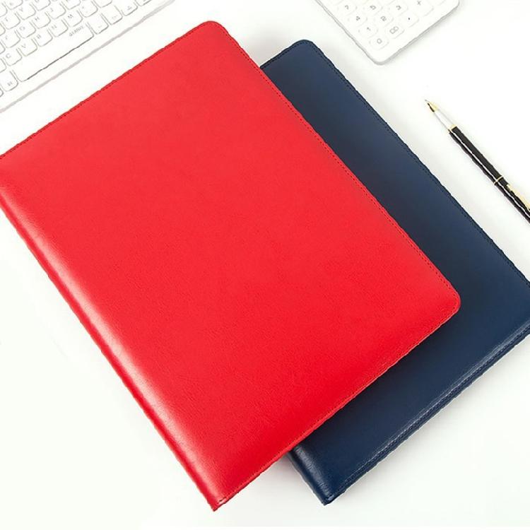 PU Leather Conference Folder with Clipboard Multiple Pocket Card Pocket Pen Slot Clipboard Business Document File Folder