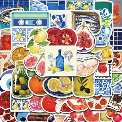 10/50PCS Mediterranean Tomato Stickers Kawaii Laptop Aesthetic Graffiti Room Skateboard Waterproof Scrapbooking Phone Sticker
