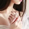 Day Gift Zinc Zinc Alloy Heart Niche Deign Angle Couple Ring Fashion Jewelry Korean Style Ring Vintage Ring