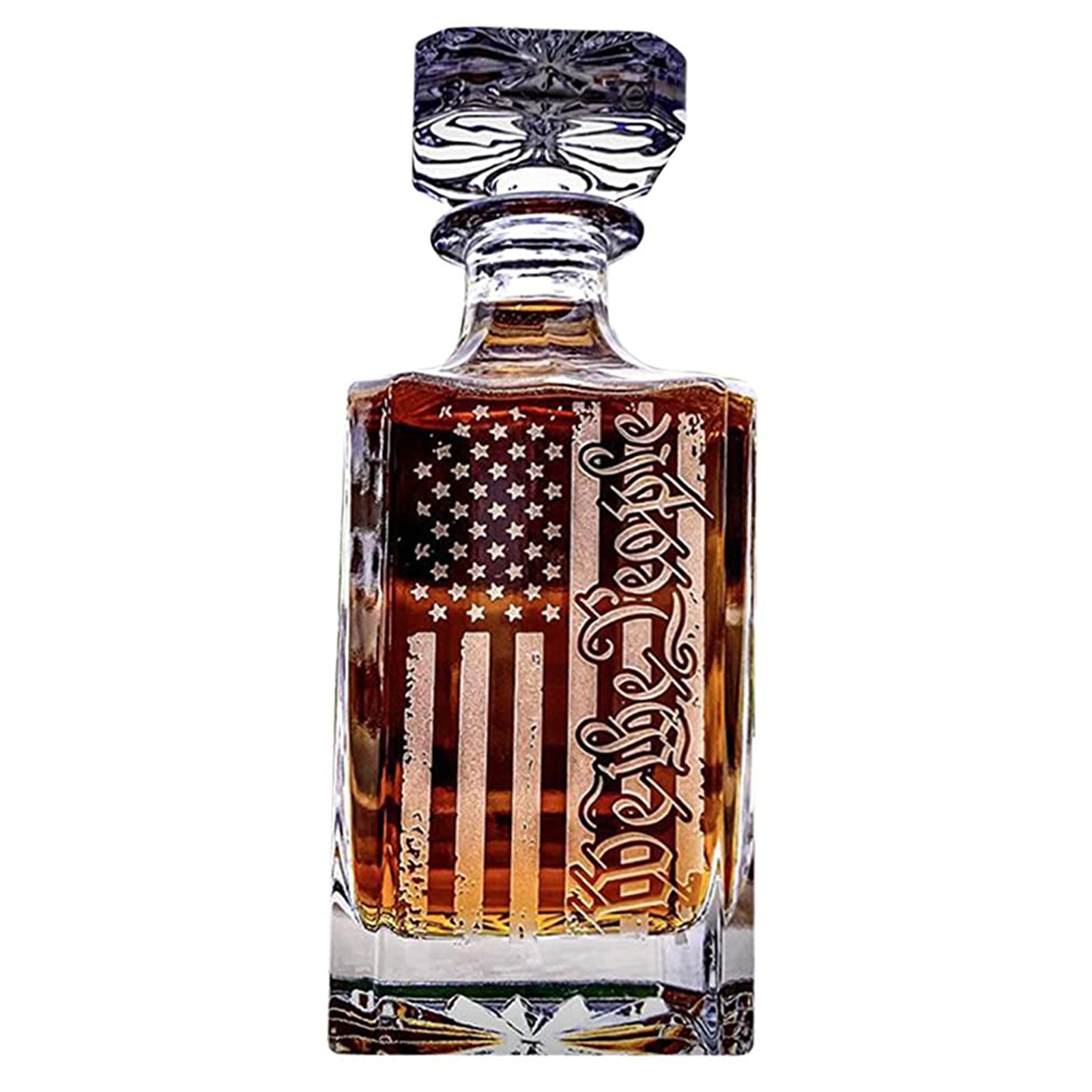 450ml Glasses Whiskey Decanter Engraved Whiskey Glass Wine Decanter for Bar Use 1