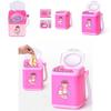 Charming And Practical Mini Electric Washing Machine Dollhouse Toy For Makeup Brush Cleaning