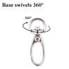 WTEMPO 20pcs/set Zinc Alloy Gusset Buckle Silver Keychain Rust-free Dog Buckle Bag Hardware Accessories