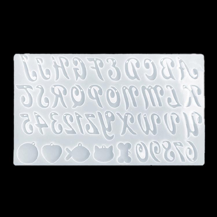 Reversed Silicone Alphabet Resin Molds Letter Ornament Epoxy Resin Casting Mold