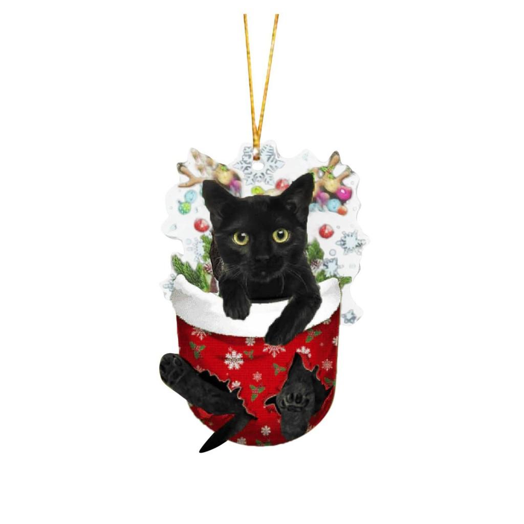Whimsical Cat Christmas Socks Tree Hangings Brighten Up Your Decor Holiday
