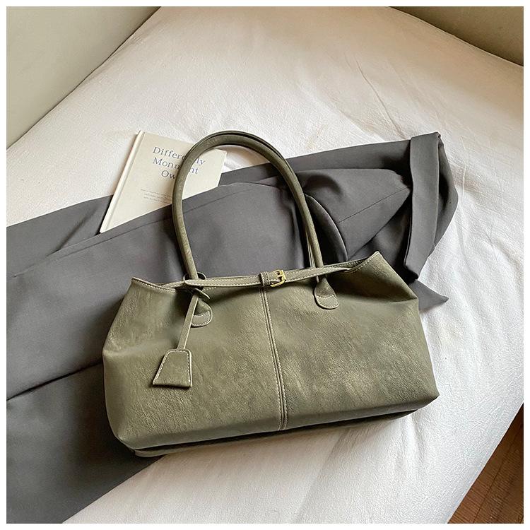Niche Simple Soft Surface Tote Bag Women's New Temperament Commuter Shoulder Bag Large Capacity Underarm Bag