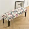 Potah na lavici s květinovým potiskem Jídelna Stretch Spandex Potahy na klavírní stoličku Obdélníková postel Potah na dlouhou stoličku Nábytek Domácí dekorace