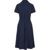 Polo Ralph Lauren Solid Color Belted Polo Collar A-Line Short Sleeve Dress Women dresses Dark-Blue WMPODRSNFA20247-410