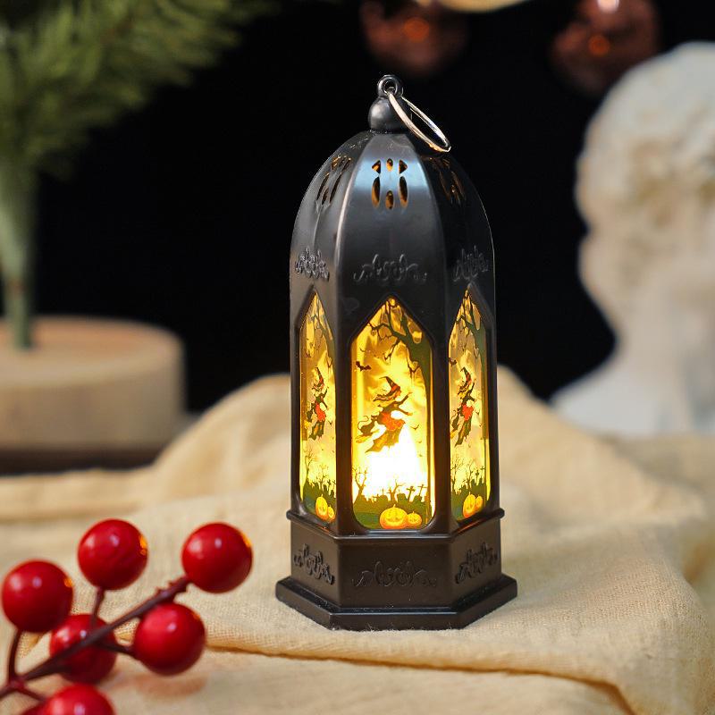 Halloween Portable LED Pumpkin Lantern Candle Lamp for Party Decoration