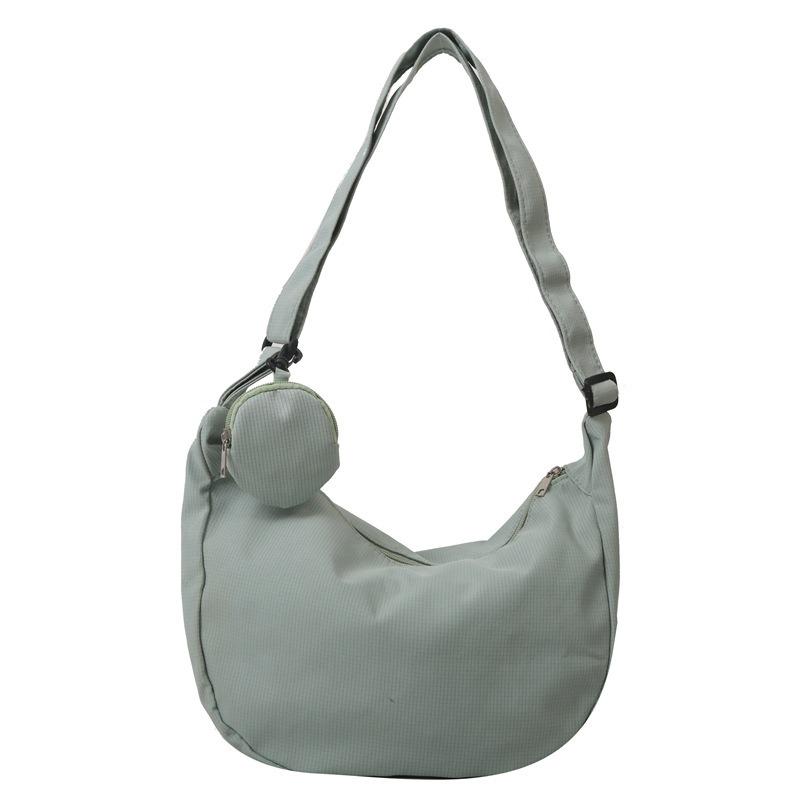 

Women s Large Capacity Canvas Crossbody Bag Casual Dumpling Style College Student Commuting Bag Versatile Single Bag for Class зелений