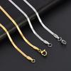 Factory Direct Stainless Steel Sporty Electroplated Jewelry Necklace Blade Chain Flat Snake Bone DIY Clavicle Bare Chains