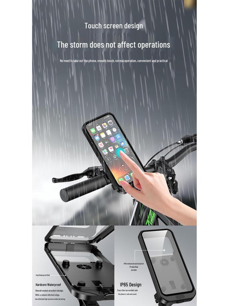 All-Weather Phone Holder for Electric Motorcycles: Waterproof, Rainproof, and Perfect for Outdoor Navigation