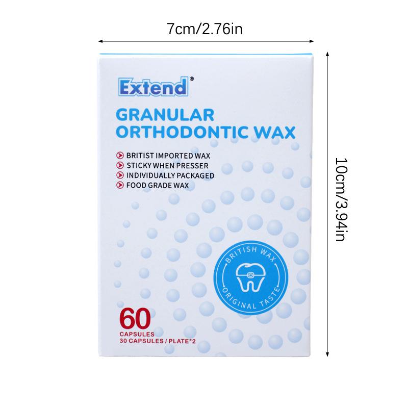 60 Κάψουλες Οδοντιακό Κερί για Σιδεράκια Κατά του Βρουξισμού Τροφίμων Κερί για Οδοντοστοιχίες Ατομικά Συσκευασμένο Ανώτερη Υγιεινή Για Σιδεράκια Μπράκετ