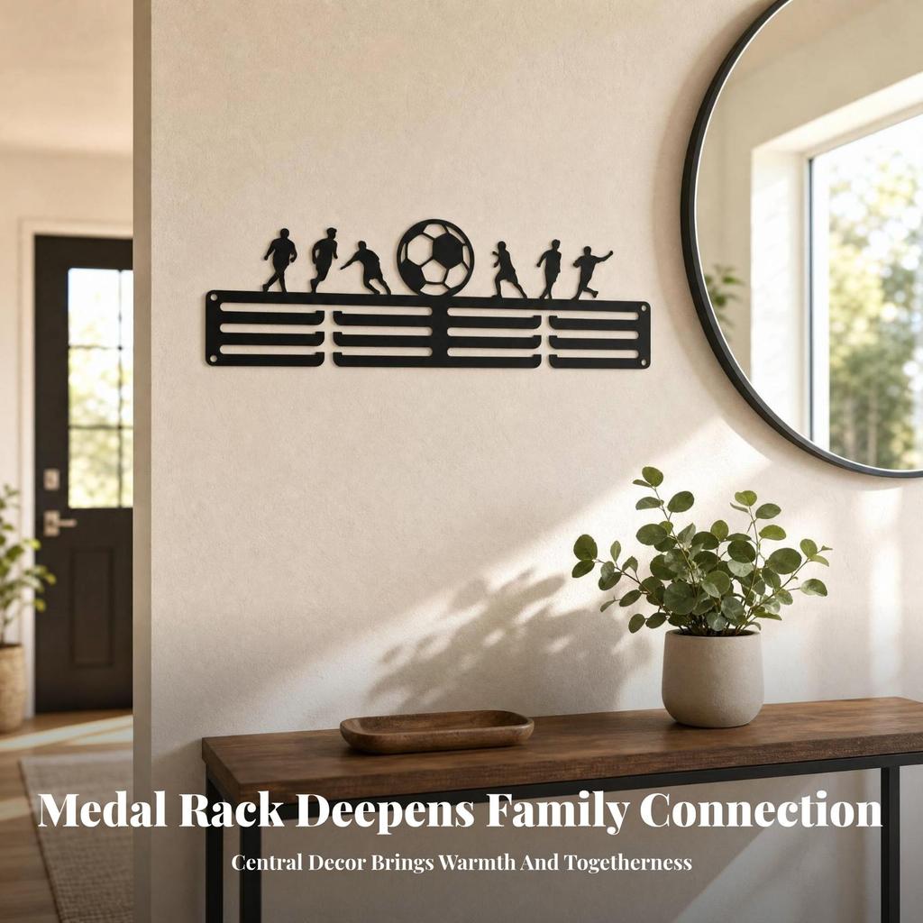 WallMounted Achievement Display Rack Slotted Medal Hanger Black Style Dzm2561