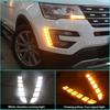 Super Bright LED Daytime Running Light Dual Color DRL for Explorer 2016-2019 Replacement Front Bumper Fog Lamp Assembly Model B 1 Pair(Front L/R)