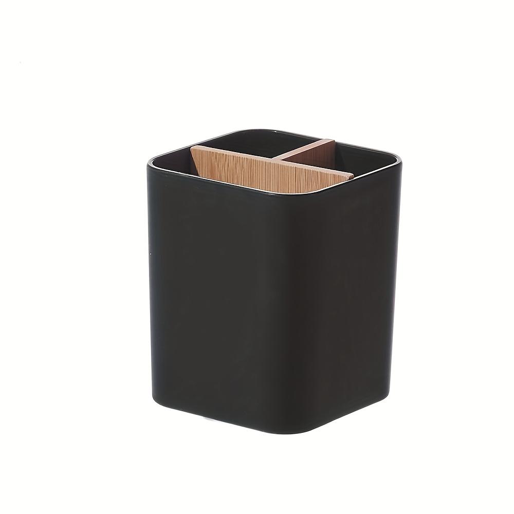 

3/4-grid bamboo desk organizer, multi-use for stationery, makeup, jewelry and sundries storage. 3 Slots чёрный