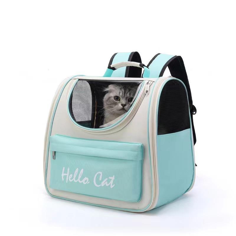Large Lightweight Anti-Scratch Portable Cat and Small Dog Bag with Pocket Modern Cute Pet Backpack with Zipper Closure