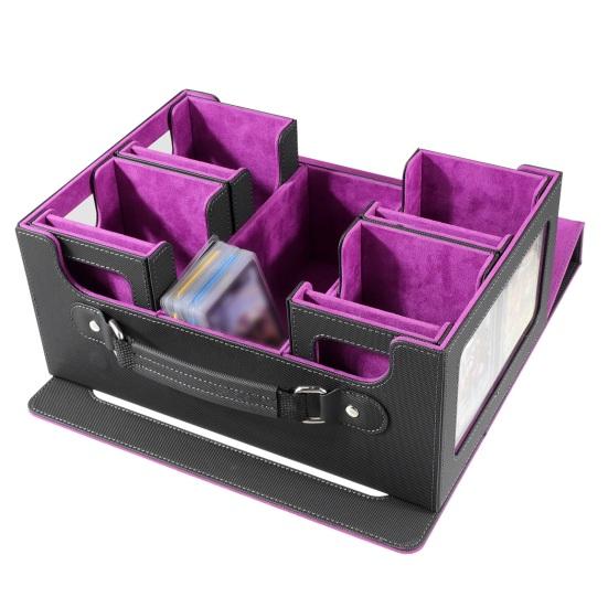 Yousheng Trading Card Storage Box Magnetic Closure 4-Row Deck Case Large Capacity Card Deck Box for PTCG TCG Sports Cards