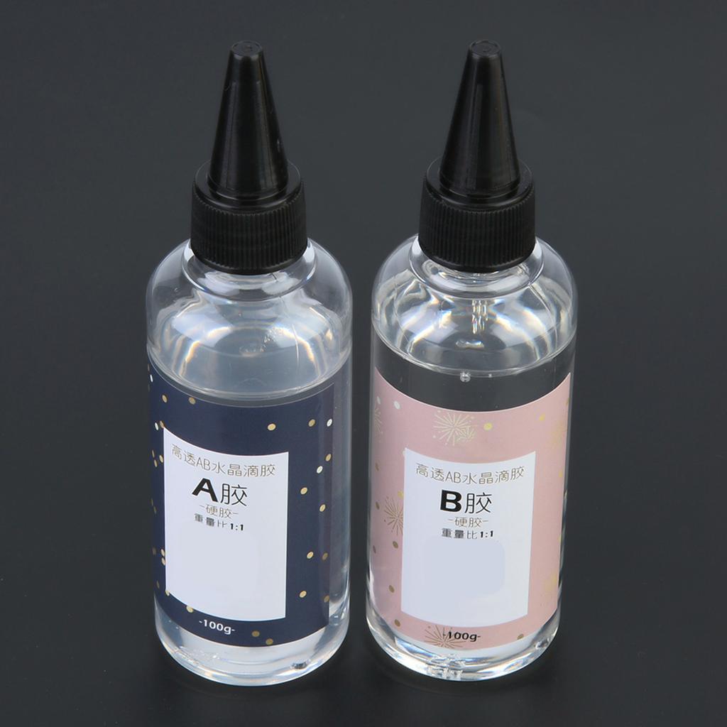 High Transparent Crystal Glue AB Drop Glue Handcraft Epoxy Resin(200g 7.1oz 1:1)