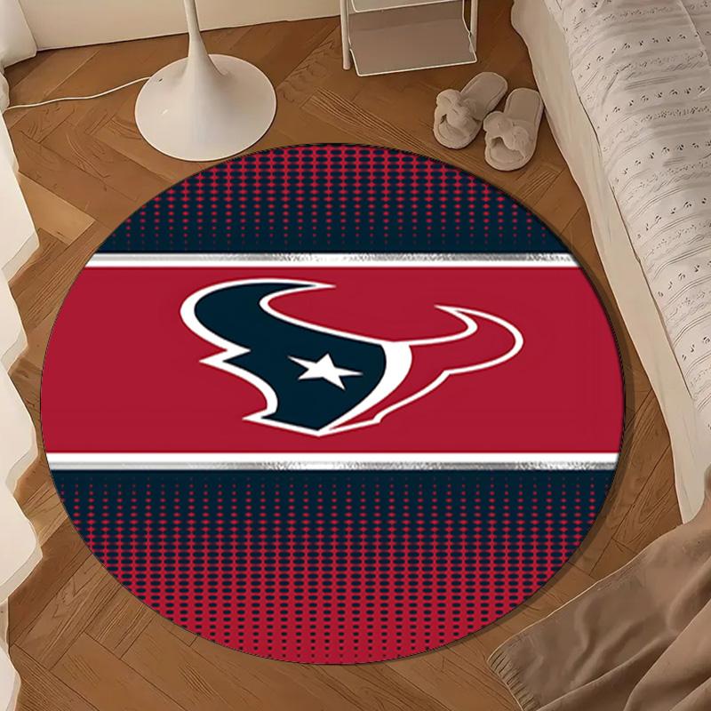 Houston basketball Logo Round mat, Anti-slip Circle Carpet Chair rug For livingroom,Bedroom, doormat home decor Gift Christmas Gifts
