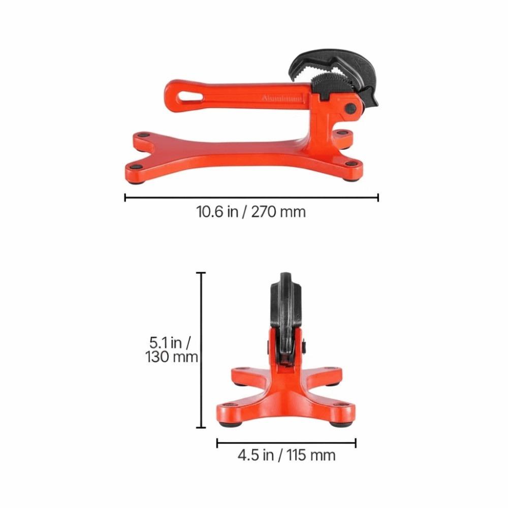 Lightweight Portable Pipe Vise Heavy Duty Aluminum Tube Pipe Tightening Vise Multifunctional Hand-held Bench-mounted Pipe Vise