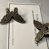 Elegant Butterfly Clips | Antique Bronze Finish, Intricate Floral Design, for Photos, Notes, Office & Home Organization, Durable Paper Clips